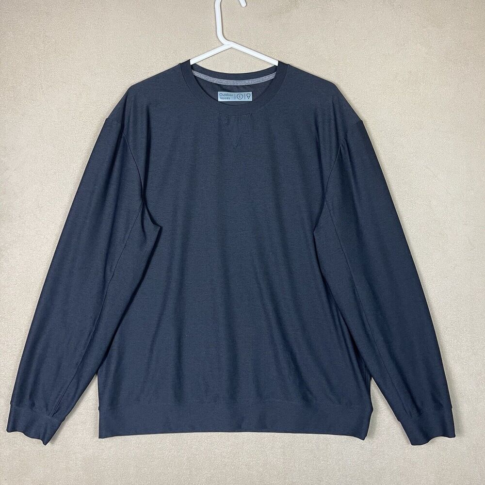 Outdoor Voices Sweater Men Large Dark Gray Performance Sweatshirt Pullover Adult